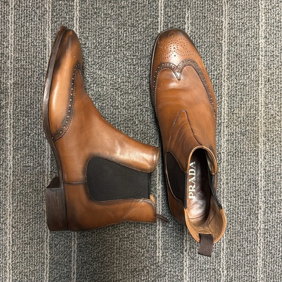 Prada Wingtip Chelsea Boots - Picture 3 of 4